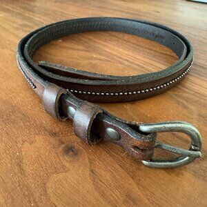 J Jill narrow brown leather belt